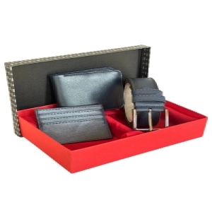 Premium Serisi Özel Kutulu Lüks Deri Klasik Cüzdan Kemer Ve Kartlık Erkek Seti
