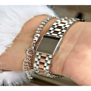 YEŞİL KADRANLI ROSE GÜMÜŞ METAL KADIN KOL SAATİ