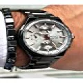 FERRUCCİ GÜMÜŞ KADRANLI SİYAH METAL ERKEK KOL SAATİ