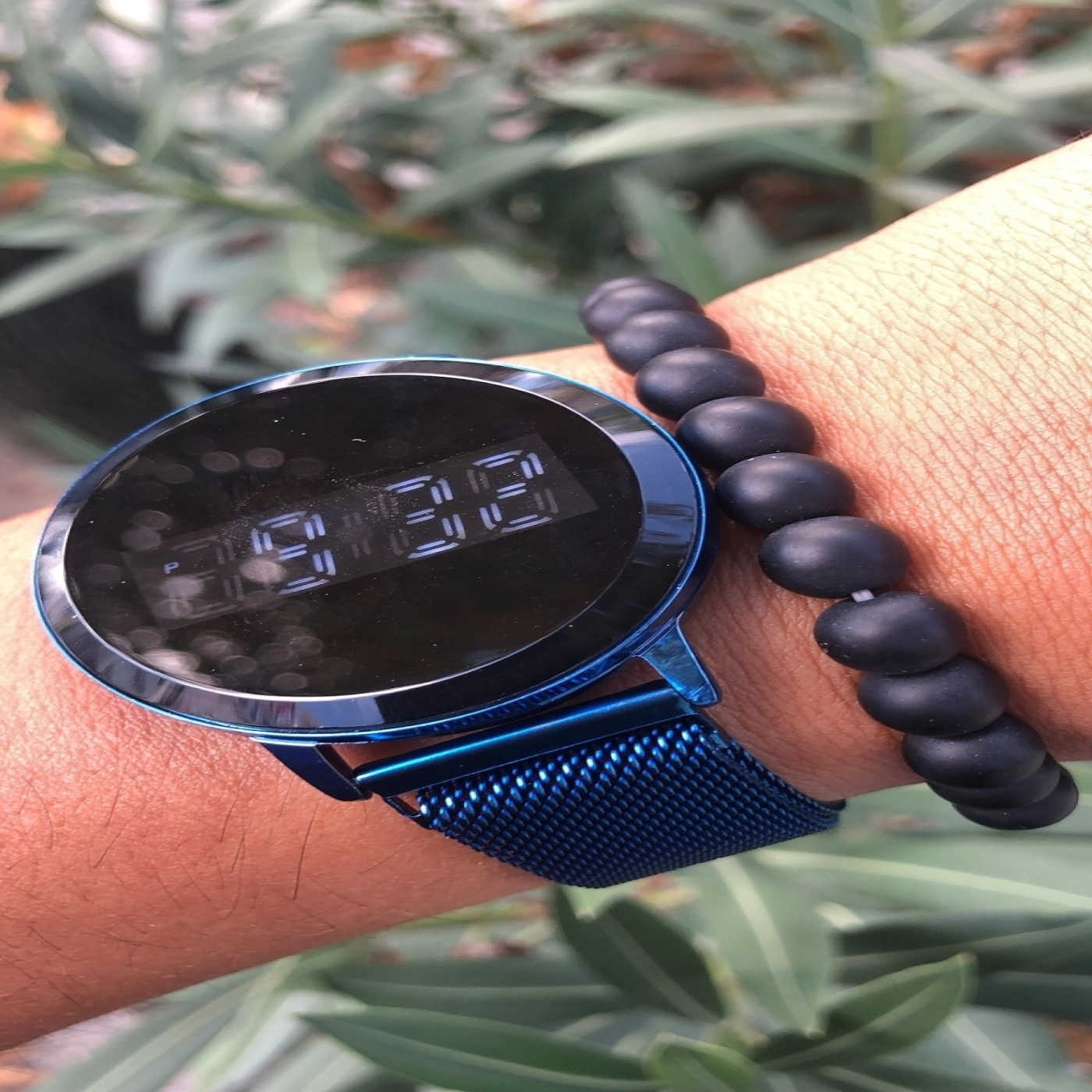 Premium Dokumatik Led Ekran Mıklatıslı Hasır Kordon Unisex Kol Saati-bileklik Hediyeli