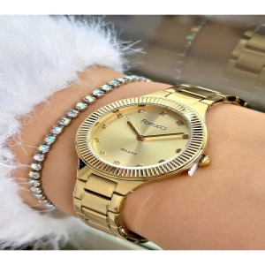 FERRUCCİ TAŞ RAKAMLI GOLD METAL KADIN KOL SAATİ