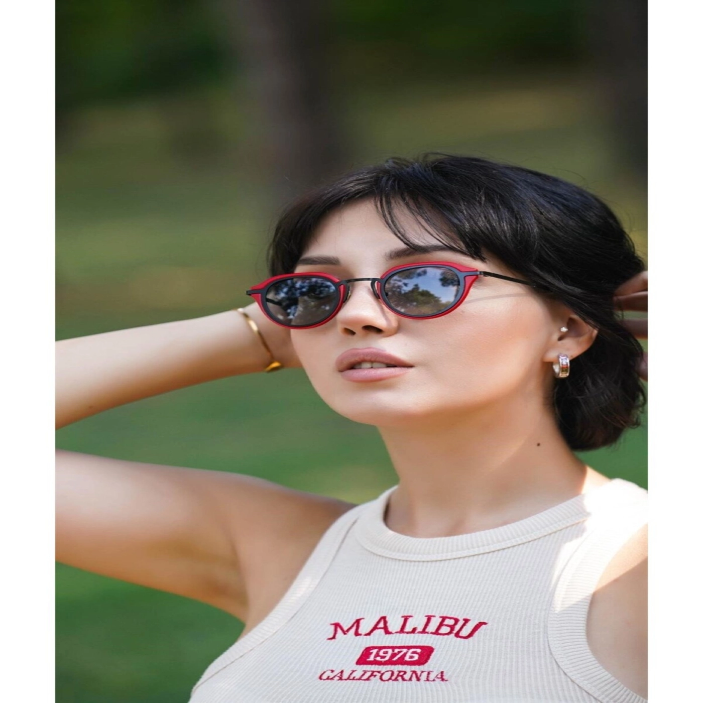 Geometrik Tasarım Lüks Kadın Güneş Gözlüğü hover