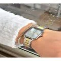 FERRUCCİ KARE GÜMÜŞ GOLD METAL KADIN KOL SAATİ