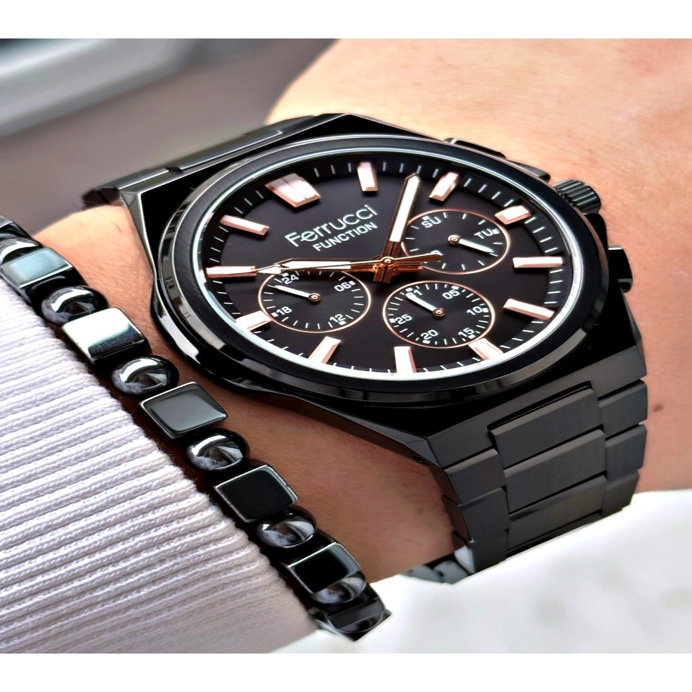 FERRUCCİ FUNCTION SİYAH METAL ERKEK KOL SAATİ