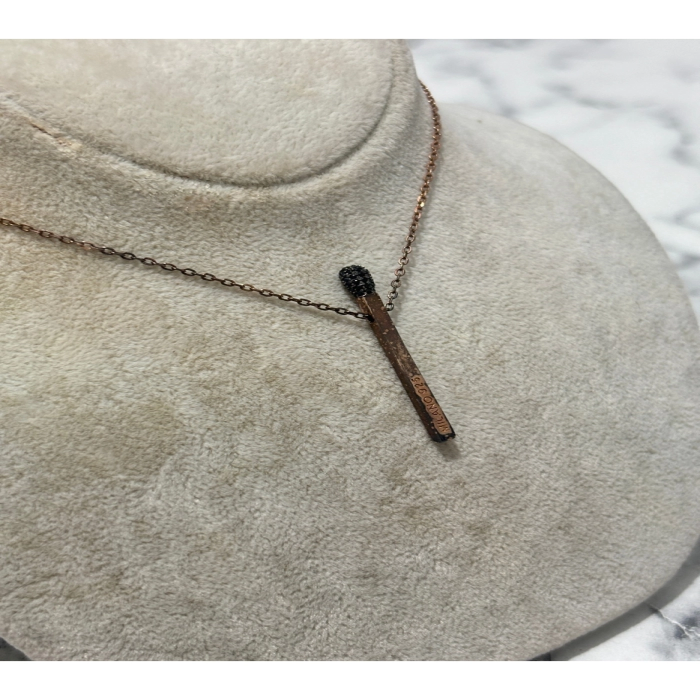 925 Ayar Gümüş Rose Gold Mikrofon Modeli Gümüş Kolye