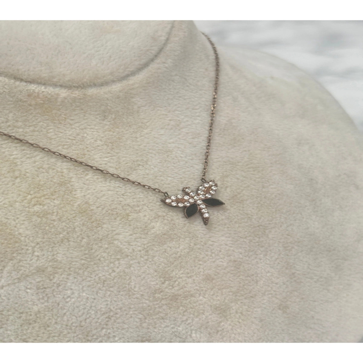 925 Ayar Gümüş  Taşlı Yusufcuk Modeli Gümüş Kolye