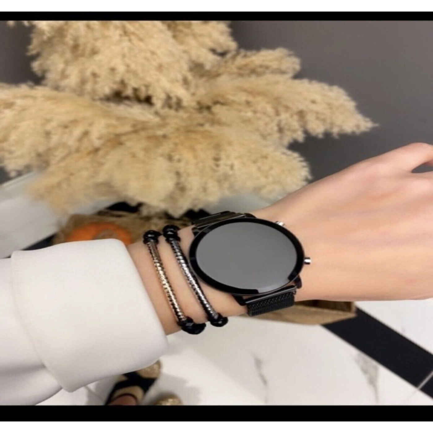 Unisex Tuşlu Led Saat Mıknatıslı Kordon Özel Seri