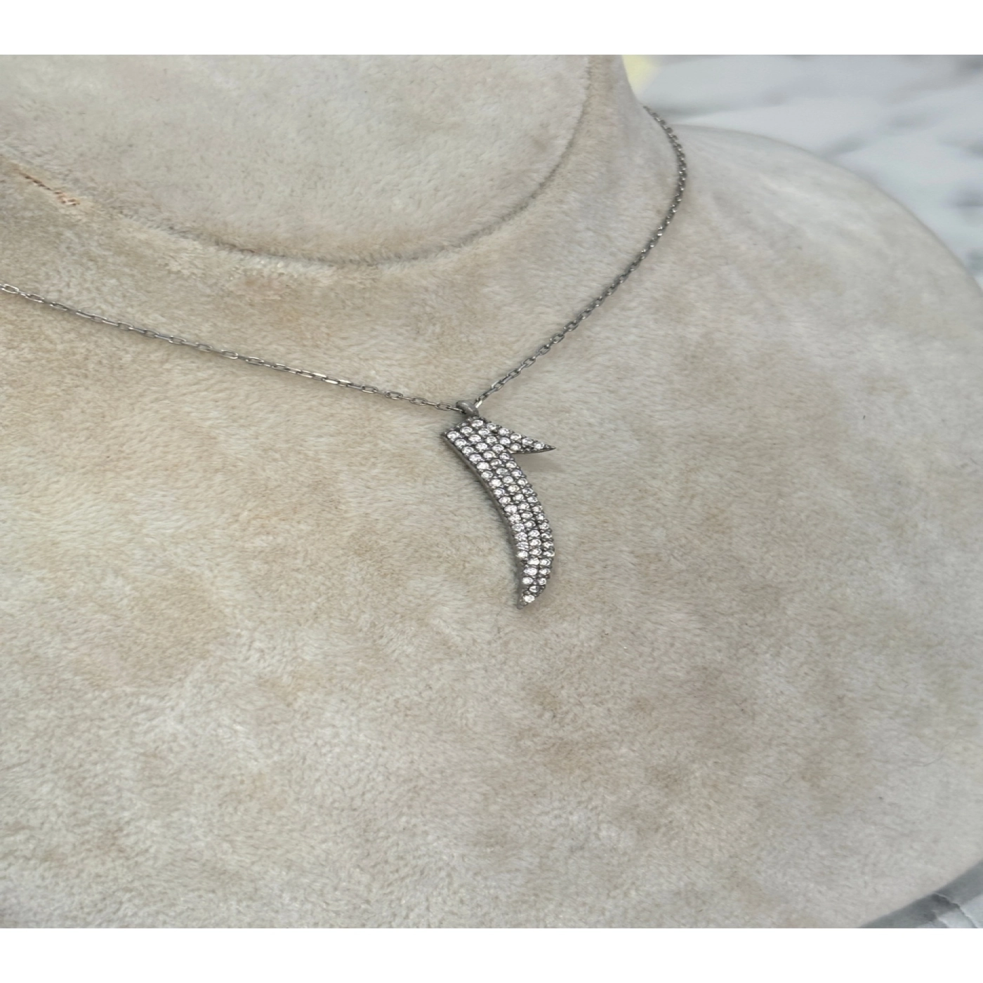 925 Ayar Gümüş Taşlı Modeli Gümüş Kolye