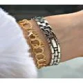 Özel Lüks Series Vintage Tasarım Roma Rakamlı Metal Kordon Kadın Kol Saati-Bileklik Hediyeli