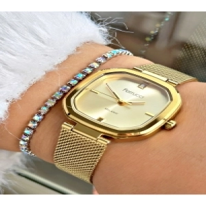 KARE GOLD KADIN HASIR KOL SAATİ