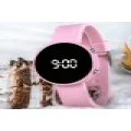 Açık Pembe Renk Silikon Kordonlu Led Kol Saati ST-303709