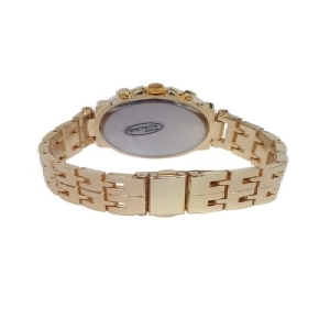 Metal Kordon Ve Kristal Taşlı Kasa Altın Sarı Kadın Kol Saati Chbs473