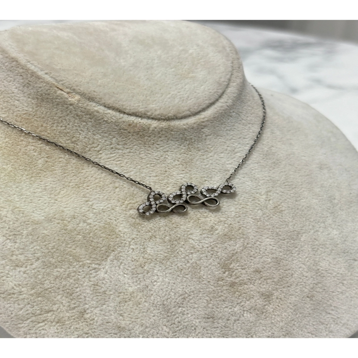 925 Ayar Gümüş Çoklu Sonsuzluk Modeli Gümüş Kolye