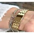 FERRUCCİ KARE TAŞLI GOLD METAL KADIN KOL SAATİ