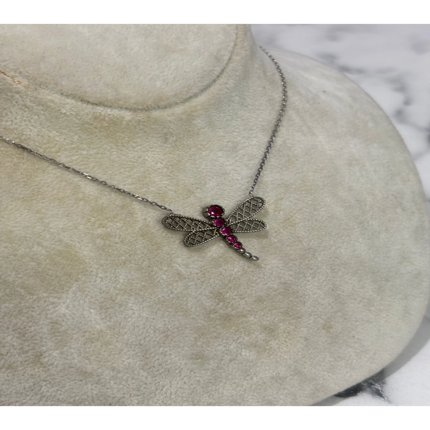 925 Ayar Gümüş Yusufcuk Taşlı Modeli Gümüş Kolye