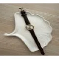 Vintage Kadın Kol Saati Retro Minimal Koyu Kahve Renk Kordon