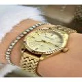 FERRUCCİ GOLD ÖRGÜ KORDONLU METAL KADIN KOL SAATİ