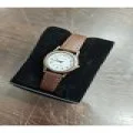 Vintage Kadın Kol Saati Retro Minimal Model Koyu Kahve Renk Hakiki Deri Kordon Gold Kasa