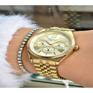 FERRUCCİ FUNCTION GOLD METAL KADIN KOL SAATİ