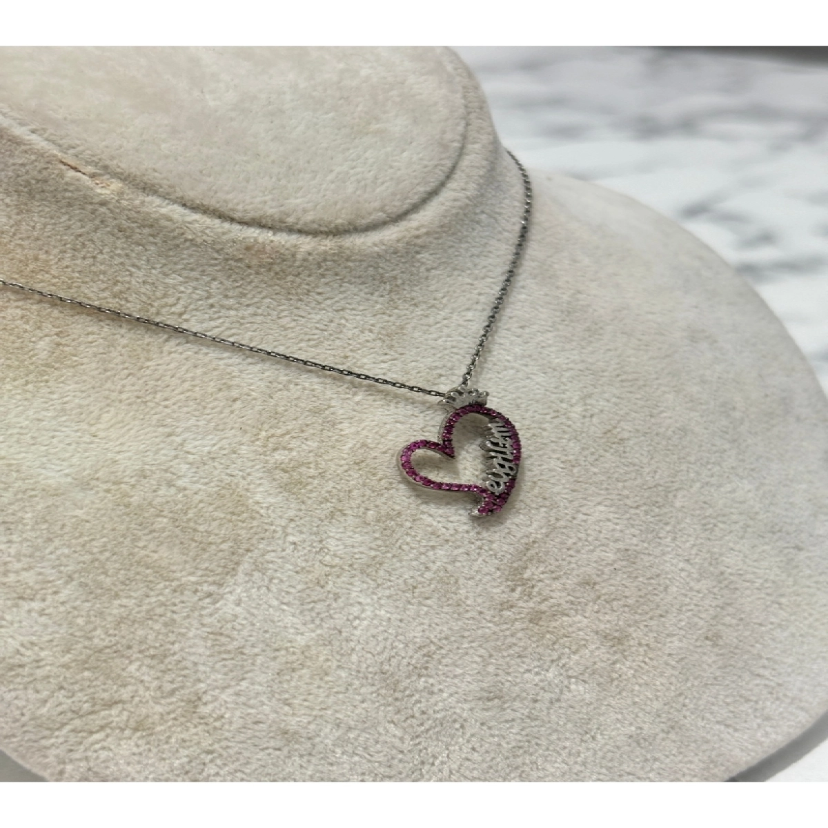 925 Ayar Gümüş Kalpli Sevgilim Yazılı Modeli Gümüş Kolye