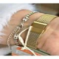 FERRUCCİ KARE YEŞİL KADRANLI GOLD HASIR KADIN KOL SAATİ