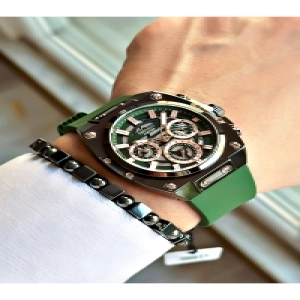 FUNCTION YEŞİL KADRANLI ROSE RAKAMLI YEŞİL SİLİKON ERKEK KOL SAATİ