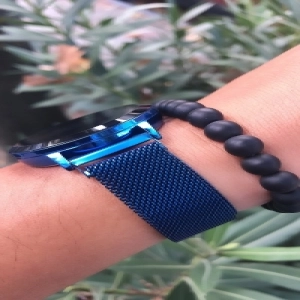 Premium Dokumatik Led Ekran Mıklatıslı Hasır Kordon Unisex Kol Saati-bileklik Hediyeli