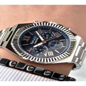 FERRUCCİ ROMA RAKAMLI LACİVERT KADRANLI FUNCTION GÜMÜŞ METAL ERKEK KOL SAATİ