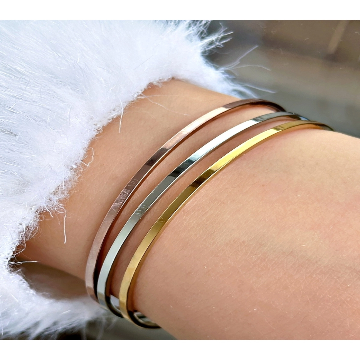 Lüks Tasarım Limited Edition Serisi Ajda Bilezik Modeli Paslanmaz Ve Kararmaz Çelik Bileklik