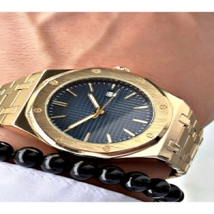 Özel Premium Lüks Seri Eşref Tek Saat Modeli Metal Kordon Takvimli Erkek Kol Saati-Bileklik Hediyeli