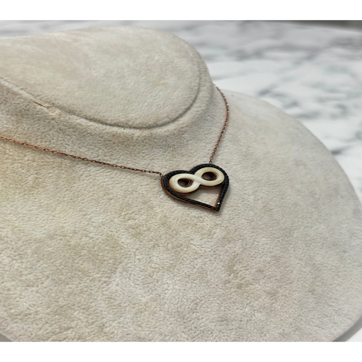 925 Ayar Gümüş Çift Kalp Modeli Gümüş Kolye