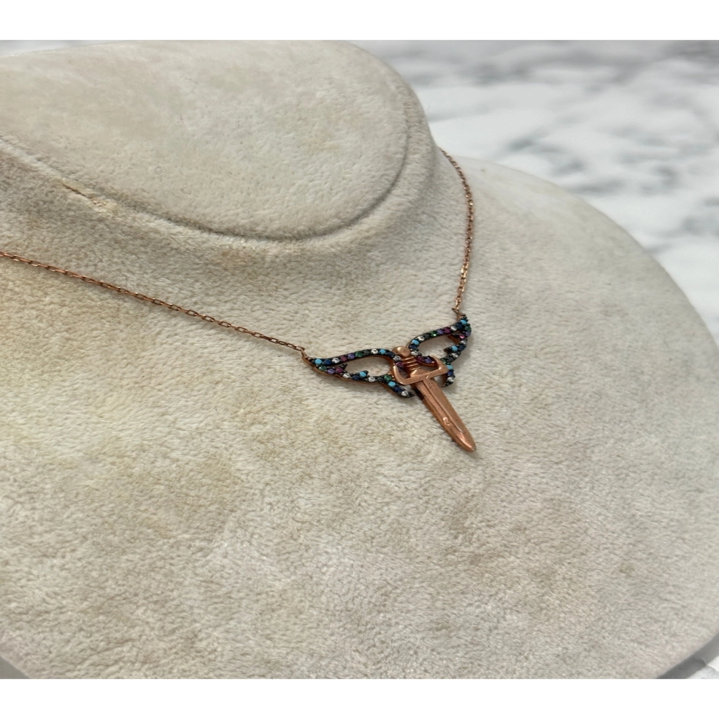 925 Ayar Gümüş Kılıç Modeli Gümüş Kolye