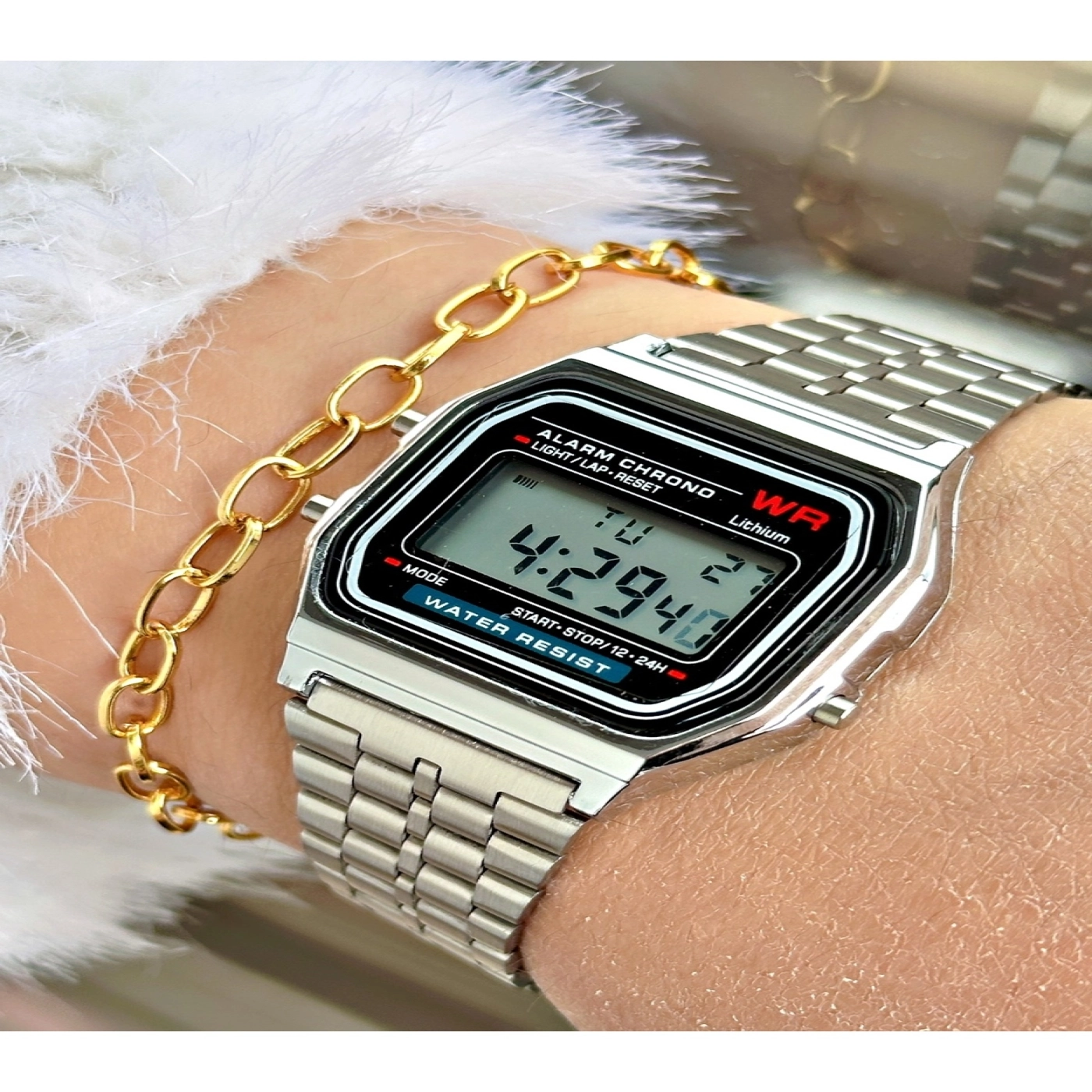 Retro Digital Unisex Kol Saati-bileklik Hediyeli