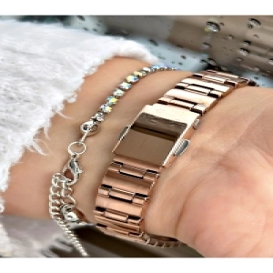 Kadın Kol Saati Su Geçirmez  Rose Çelik , bileklik hediyeli