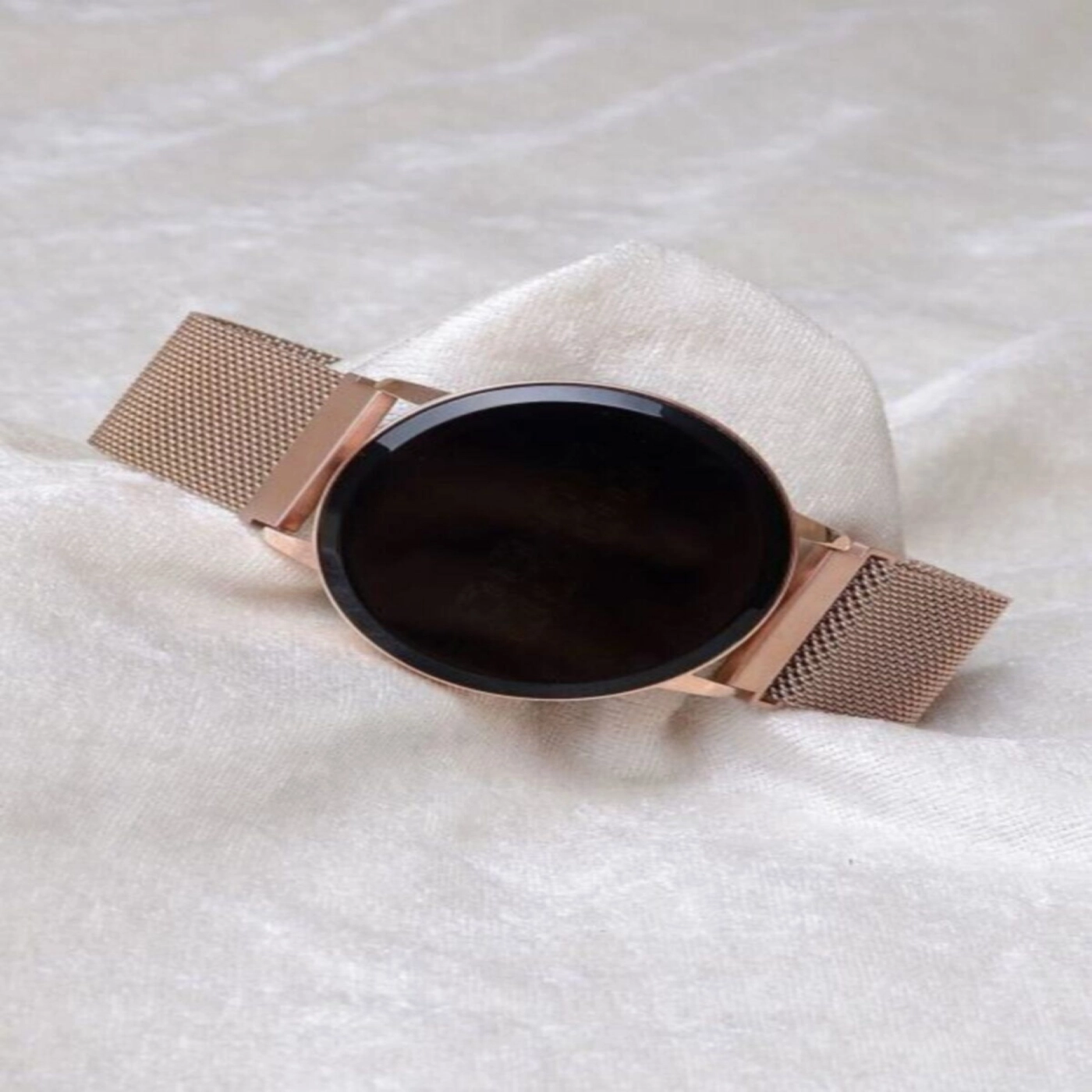 Unisex Rose Gold Mıknatıslı Dokunmatik Kol Saati Xt250129