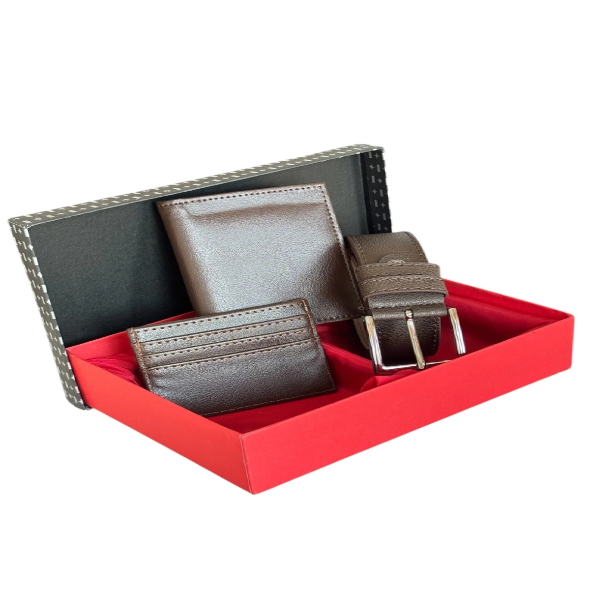 Premium Serisi Özel Kutulu Lüks Deri Klasik Dikey Cüzdan Kemer Ve Kartlık Erkek Seti