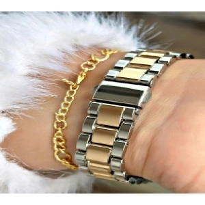 Roma Rakamlı Lüks Özel Seri Metal Kordon Kadın Kol Saati-Bileklik Hediyeli