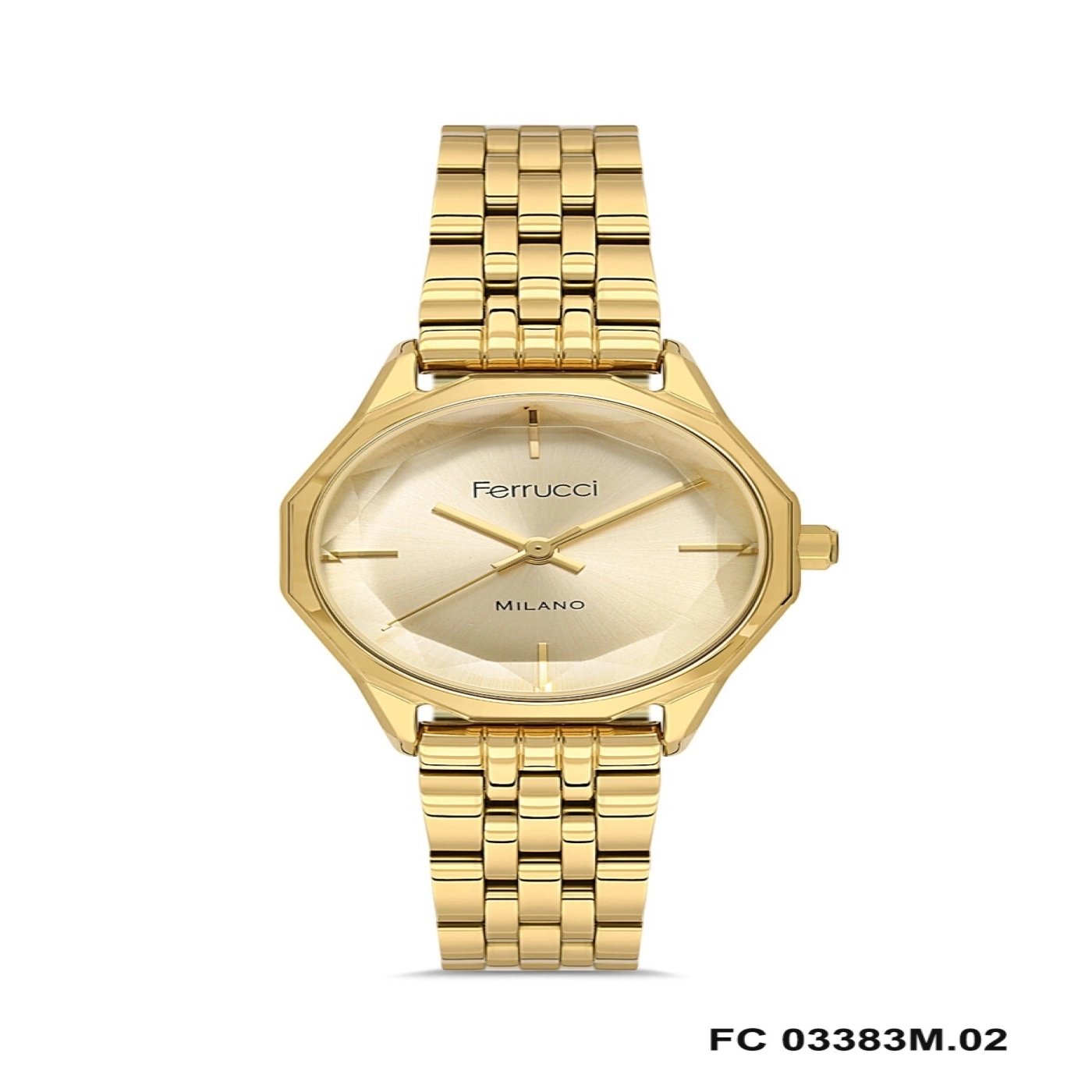 Ferrucci̇ Kesme Camli Gold Metal Kadin Kol Saati̇