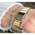 FERRUCCİ TAŞ RAKAMLI GOLD GÜMÜŞ METAL KADIN KOL SAATİ