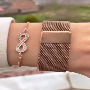 Dokunmatik Ekran 10200014 Mıknatıs Kordon Kadın Kol Saati