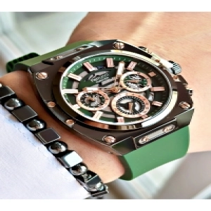 FUNCTION YEŞİL KADRANLI ROSE RAKAMLI YEŞİL SİLİKON ERKEK KOL SAATİ