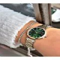FERRUCCİ RAKAMLARI TAŞLI YEŞİL KADRANLI  GOLD KADIN METAL KOL SAATİ