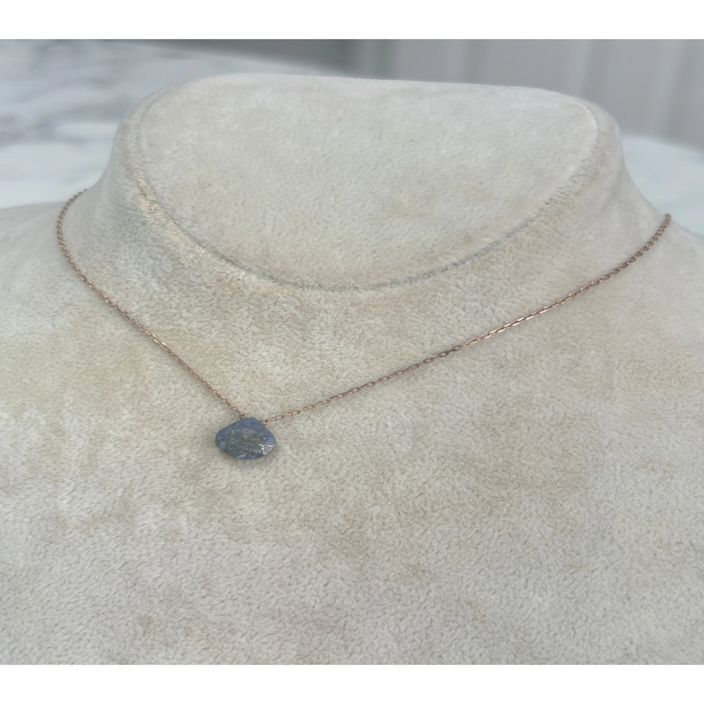 925 Ayar Gümüş Taşlı Rose Gold Modeli Gümüş Kolye