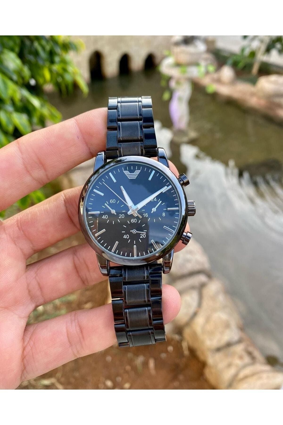 Erkek Çelik Ithal Analog Yeni Model Kol Saati Siyah Kordon-gümüş Siyah Kadran