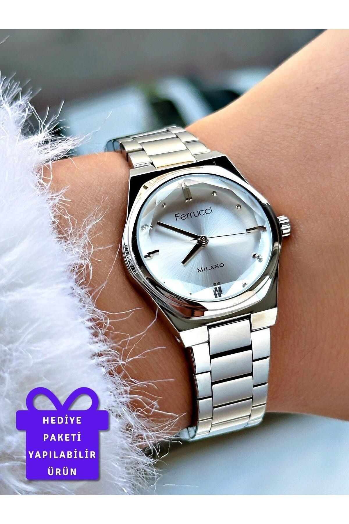 Gümüş Renk Çelik Kordon Kadın Kol Saati (2 Yıl Garantili, Su Geçirmez)