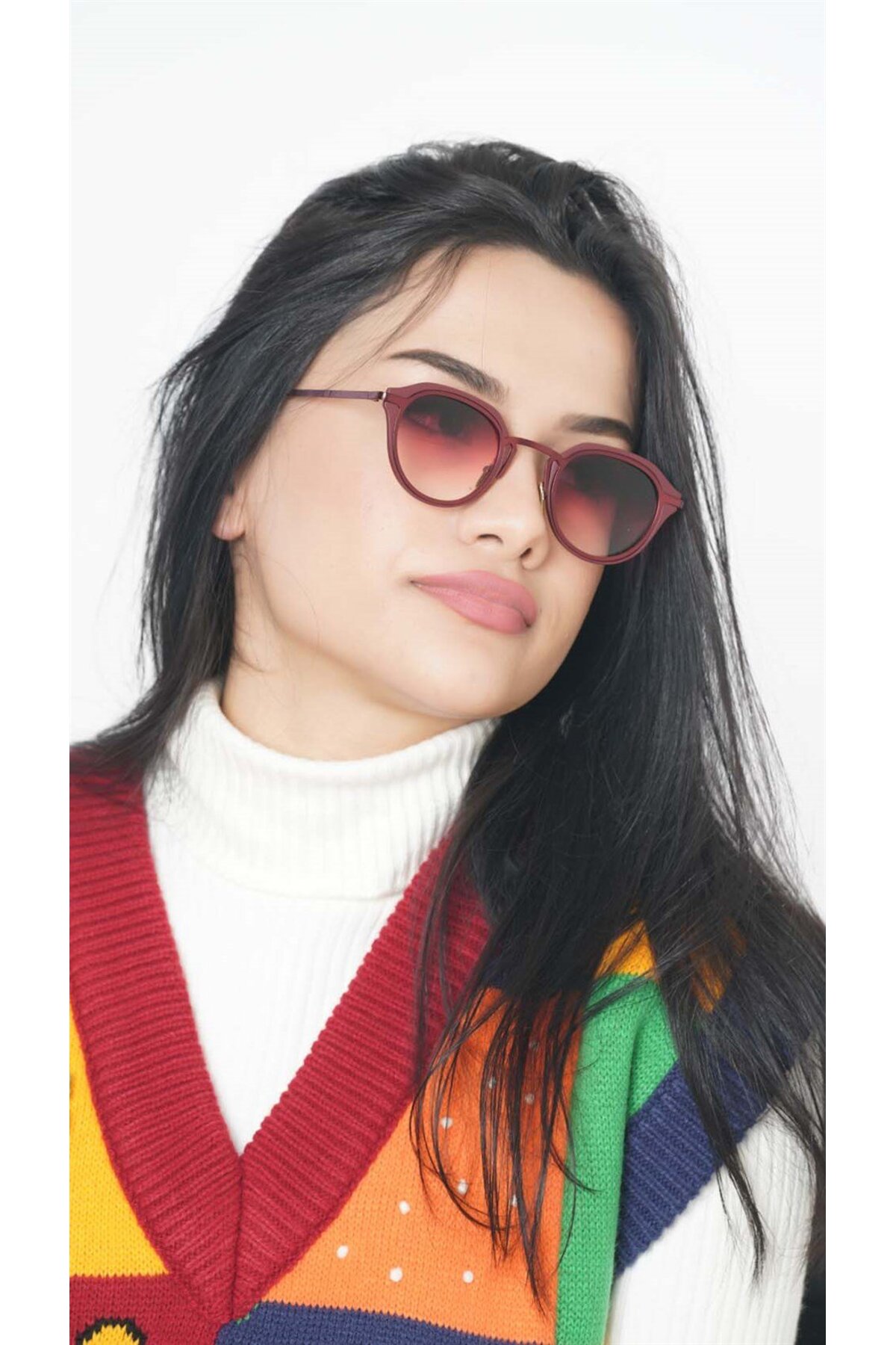 Geometrik Tasarım Lüks Kadın Güneş Gözlüğü