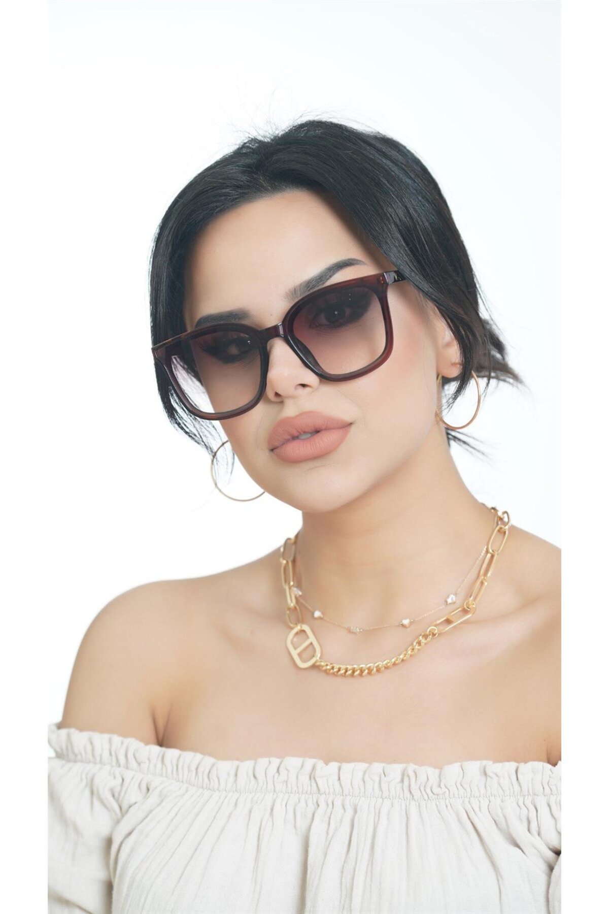 Özel Seri Lüks Kare Kadın Güneş Gözlüğü