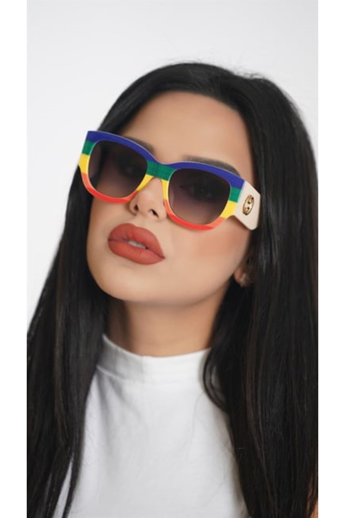Lüks Geometrik Tasarım Kadın Güneş Gözlüğü