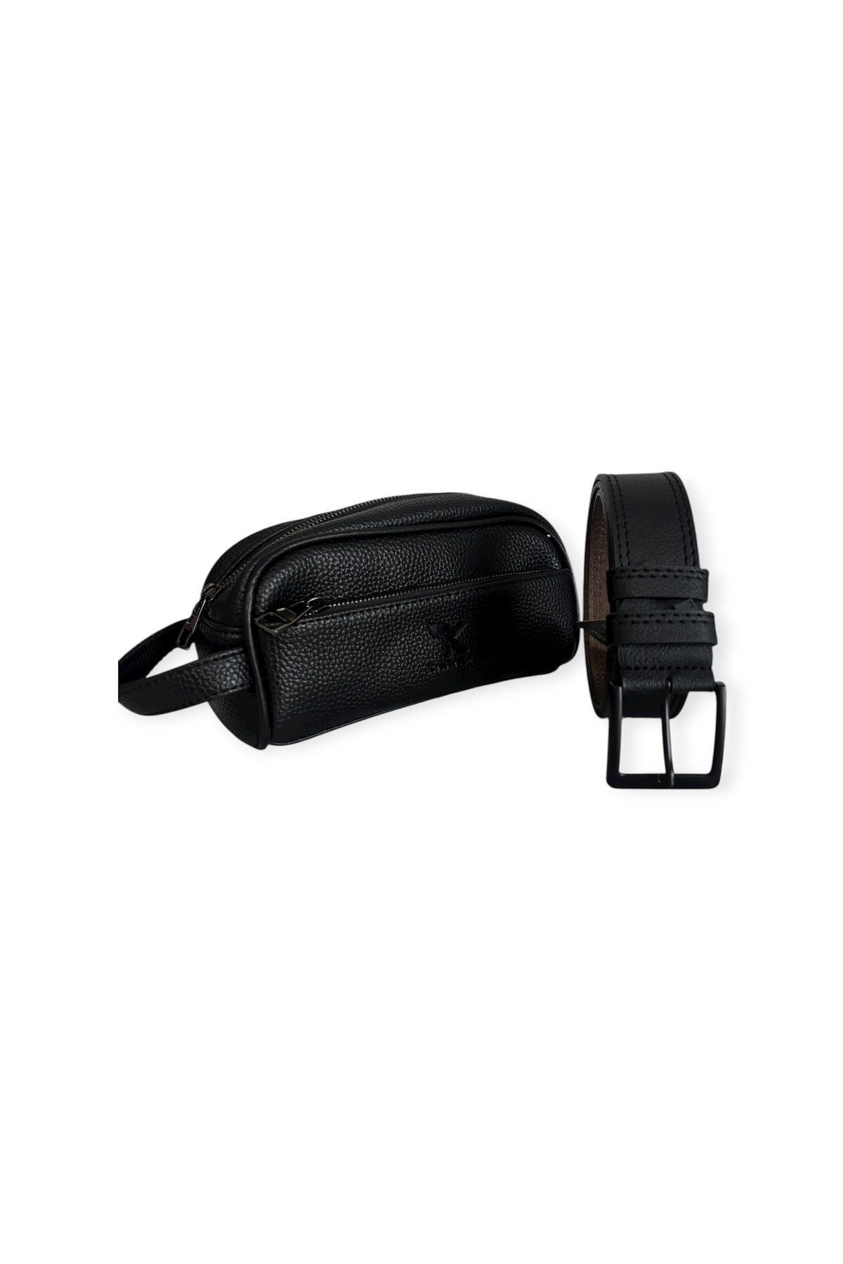 Erkek Lüks Özel Tasarım Vegan Deri Portföy Çantası Günlük El Çantası Ve Kemer Seti