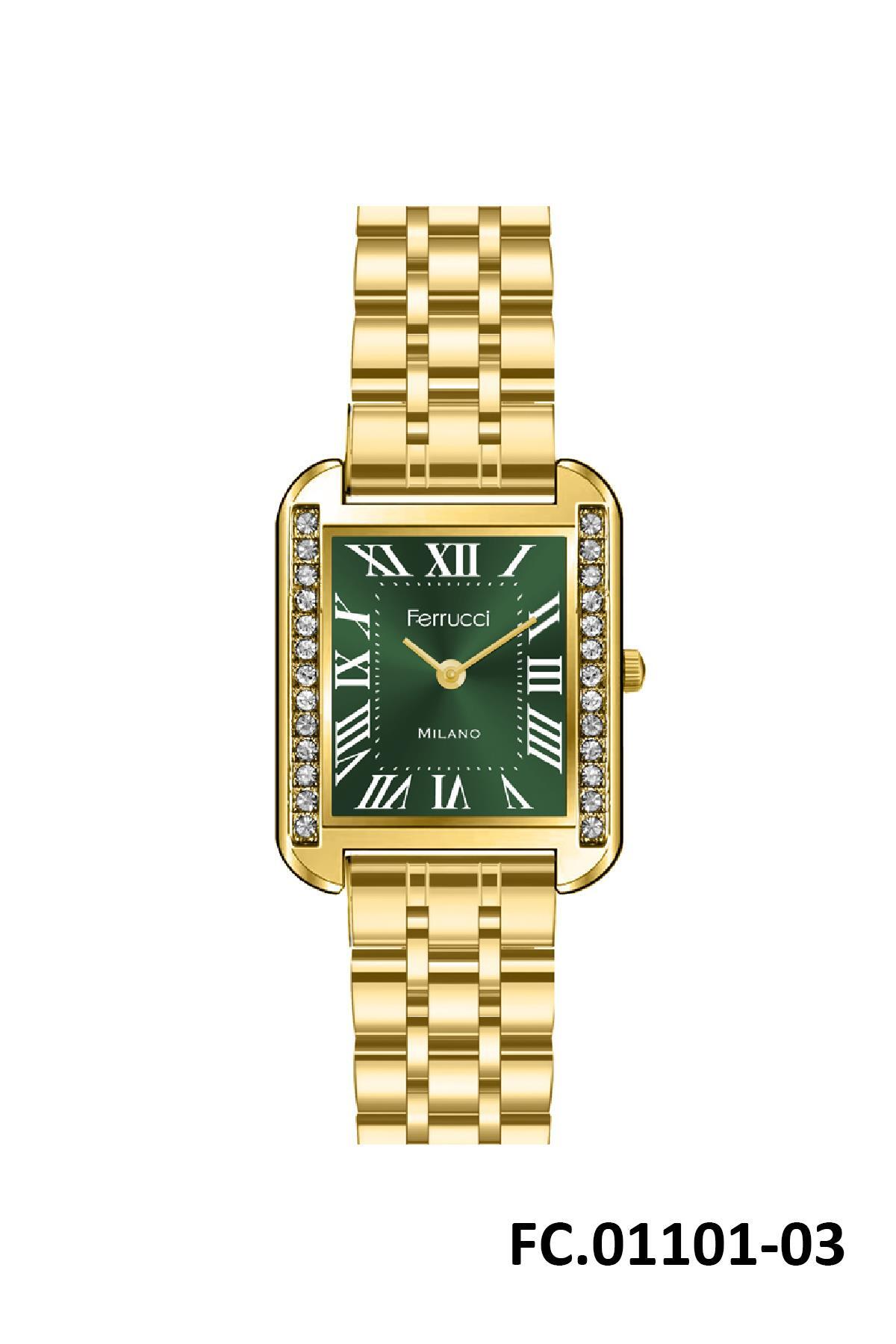 FRC.FT.1.304 Ferrucci Çelik Kordon 30 Mt Suya Dayanıklı Yeni Sezon Şık Tasarım  Kol Saati